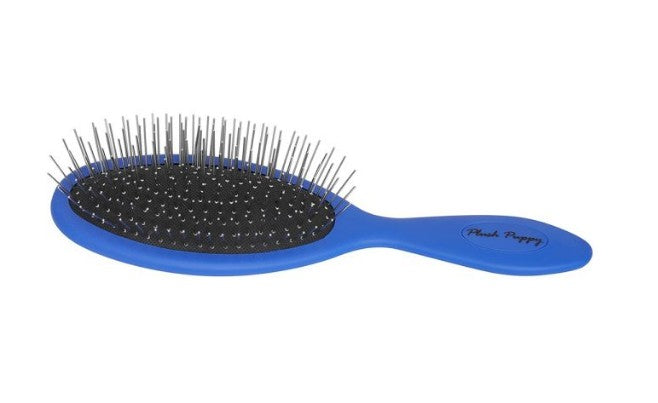 Blue Long Pin Round Tip Brush Pro Grooming Brush