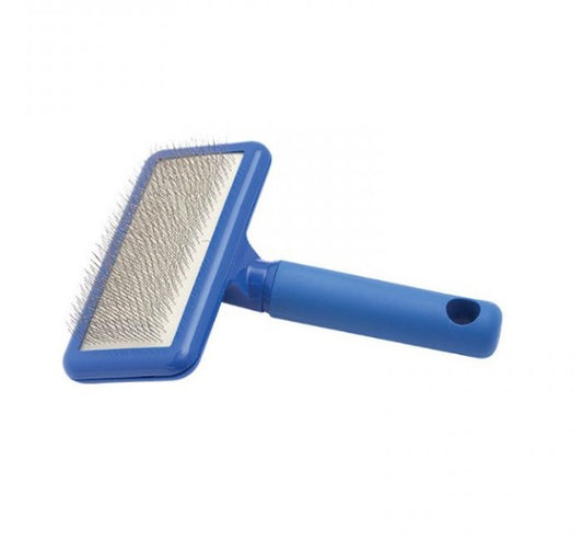 Blue Slicker Brush Soft - pro grooming brush