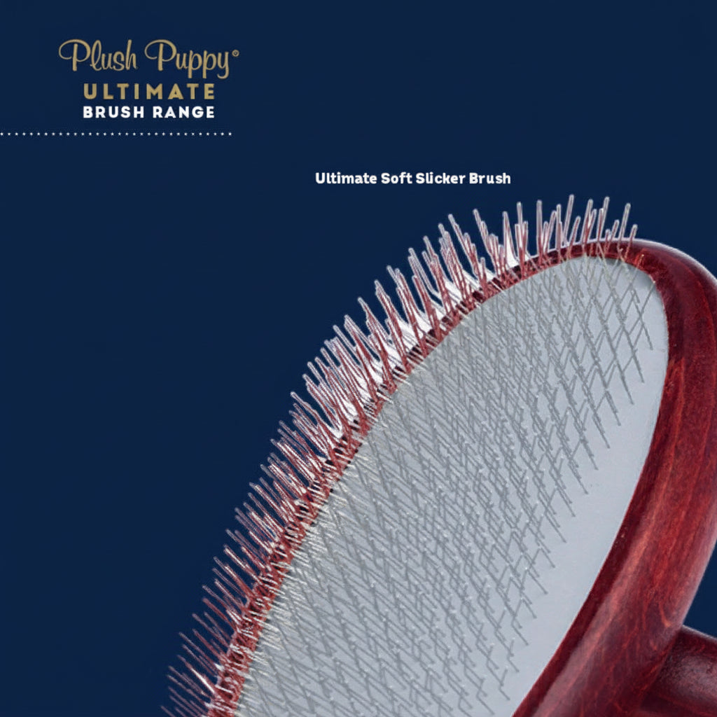 Plush Puppy Ultimate Soft Slicker Brush – Profesjonell Grooming-børste