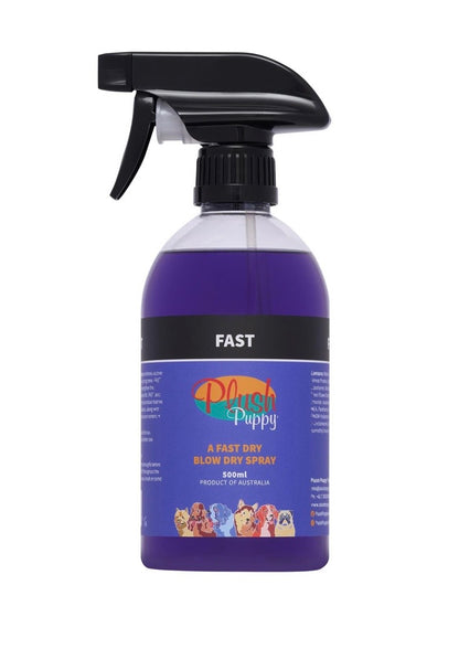 Plush Puppy FAST Blow Dry Spray – Halver Tørketiden for Hundepels