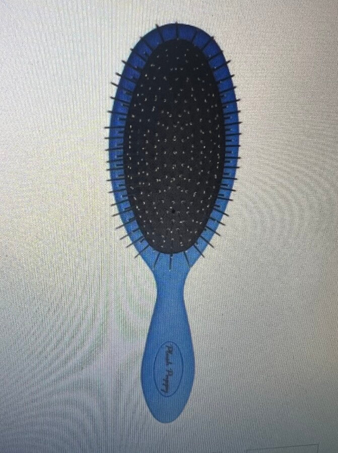 Blue Long Pin Round Tip Brush Pro Grooming Brush