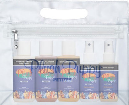 Plush Puppy Petites Pack 100 ml Hundesjamo og balsam- reiseflasker - kjøp fire og få med reisebag ⭐